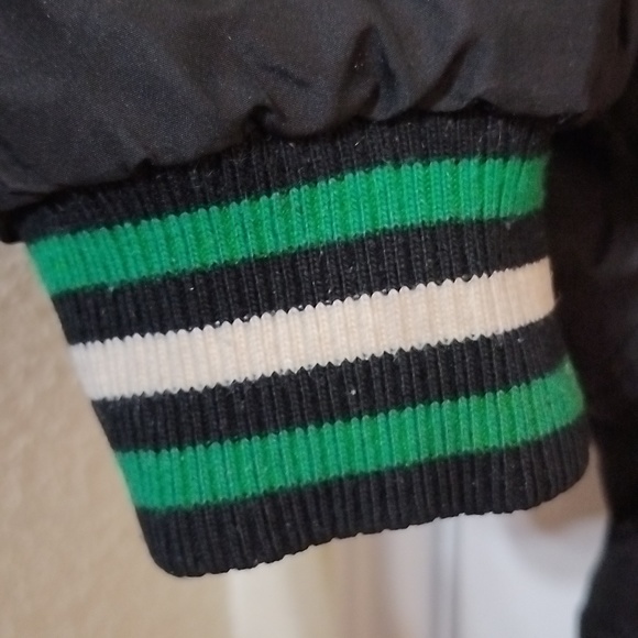 M251) Boston Celtics JH Design Reversible Black Embroidered Logo Wool Jacket 3XL - Picture 12 of 15